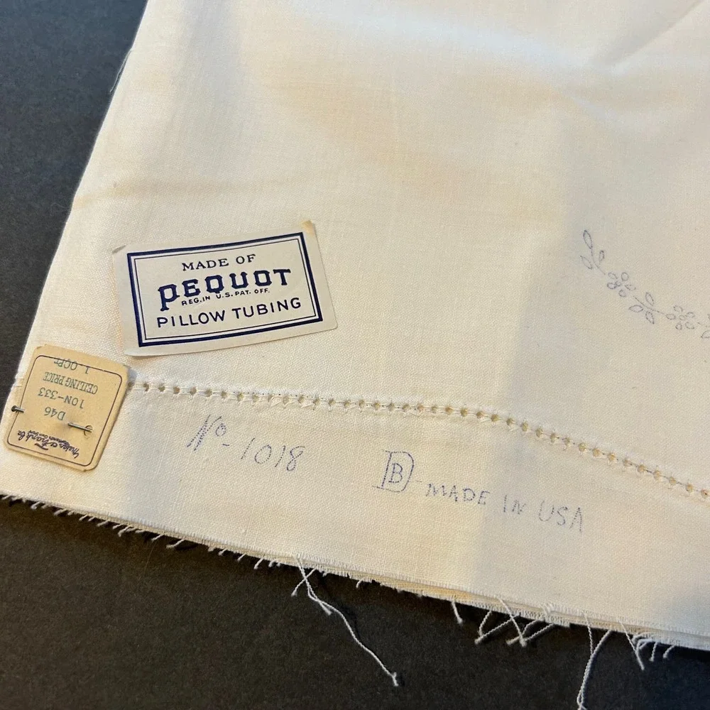 Vintage‎ His & Hers Stamped Pillow Tubing To Embroider 64x21 #1018 NOSWT